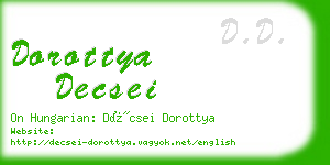 dorottya decsei business card